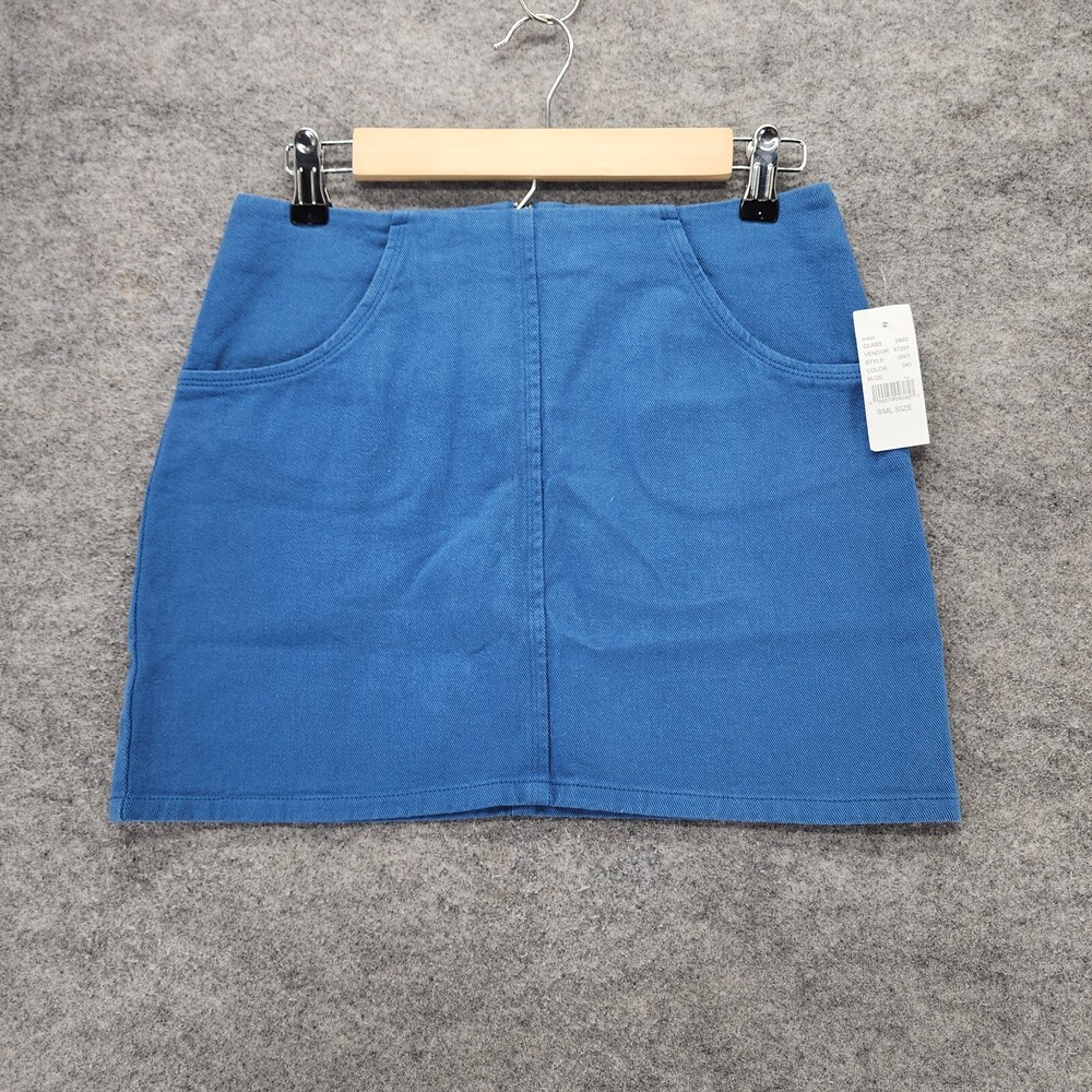 PacSun Lottie Moss Skirt Womens Small Mini Pencil Blue